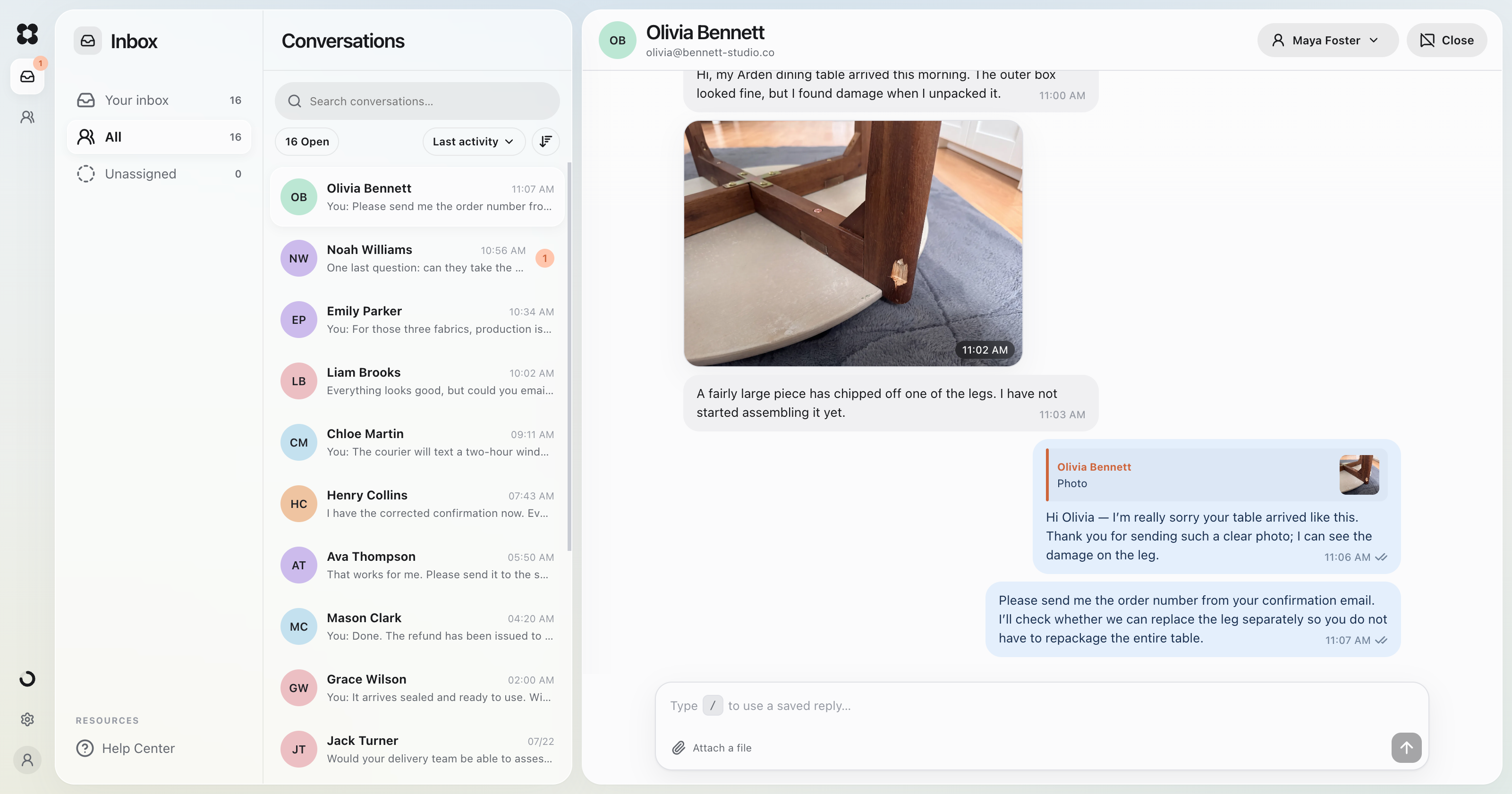 Agent inbox demo
